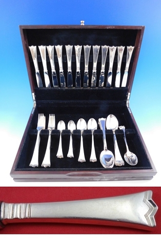 Kronesolv by J Tostrup Norway 830 Silver Flatware Set 12 Service 62 Pieces